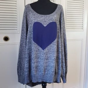Black and white, heart sweater